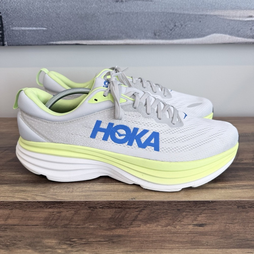 Hoka One One Bondi 8 Shoes Mens Size 15 D Gray Running Comfort Walking Gym